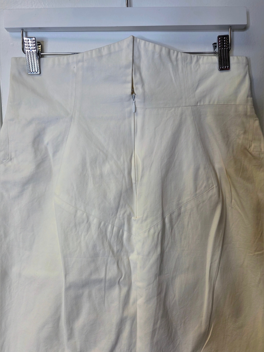 Archival YSL 2008 Stefano Pilati White Cotton Pencil Skirt - FR 36 - Picture 3 of 13